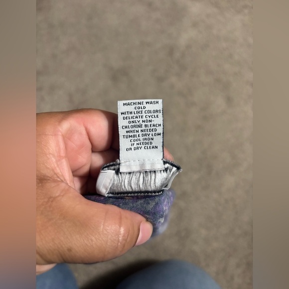 Carmen Marc Valvo Sleeve 3/4 Blouse Purple Size XL - Picture 6 of 10